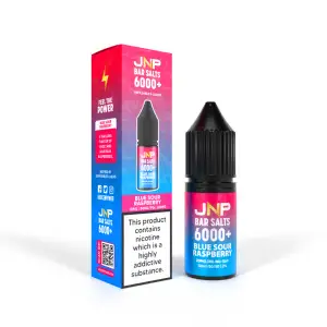 Blue Sour Raspberry Nic Salt E liquid by JNP Bar Salts 6000 10ml 